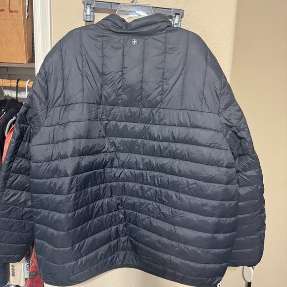 Swiss Tech Mens Packable Puffer Jacket Black 3XL 54-56 Outdoor poly fill - Picture 5 of 6